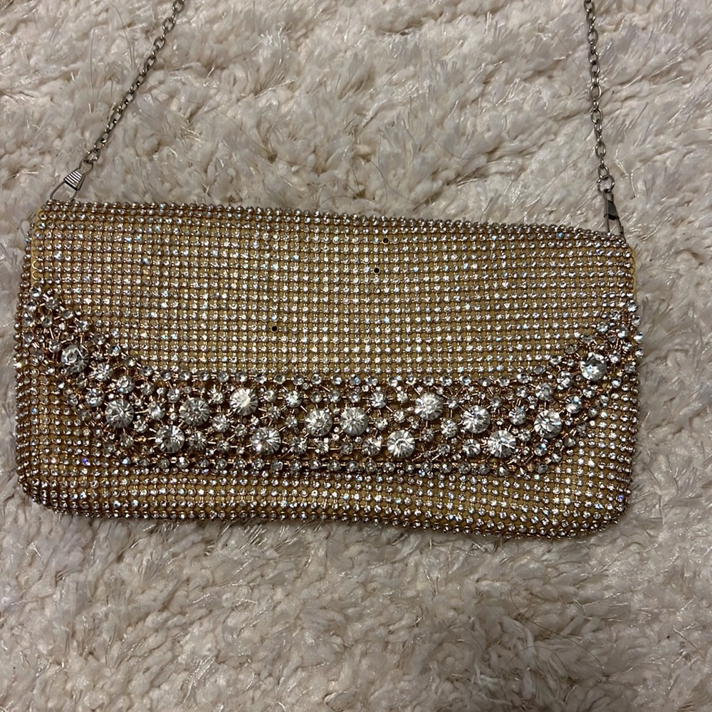Gold beaded purse - Picture 2 of 4